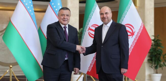 رئیس مجلس قانون‌گذاری ازبکستان به تهران آمد