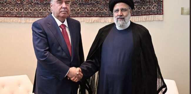 دیدار روسای جمهور ایران و تاجیکستان با تاکید بر گسترش همکاری ها