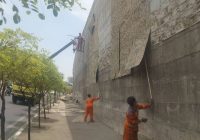 پنل های دیوارپوش بدنه پل شهید بابایی جمع آوری شد