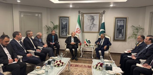 دیدار لاریجانی با وزیر خارجه پاکستان/تاکید اسلامآباد بر اهمیت روابط برادرانه با تهران+عکس دیدار لاریجانی با وزیر خارجه پاکستان/تاکید اسلامآباد بر اهمیت روابط برادرانه با تهران+عکس