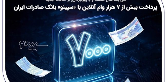 پرداخت بیش از ۷ هزار وام آنلاین با «سپینو» بانک صادرات ایران￼